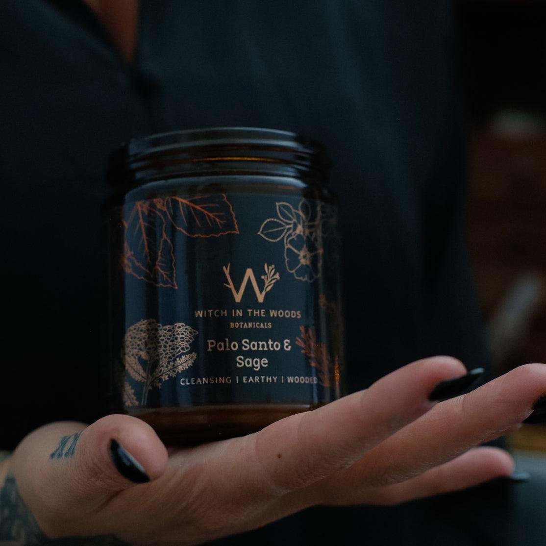 Organic Herbal Candle- Witch In The Woods