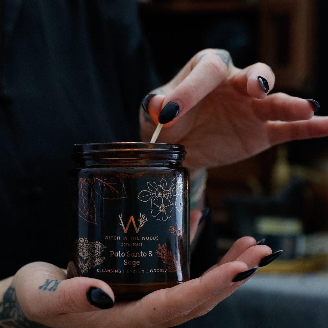 Organic Herbal Candle- Witch In The Woods