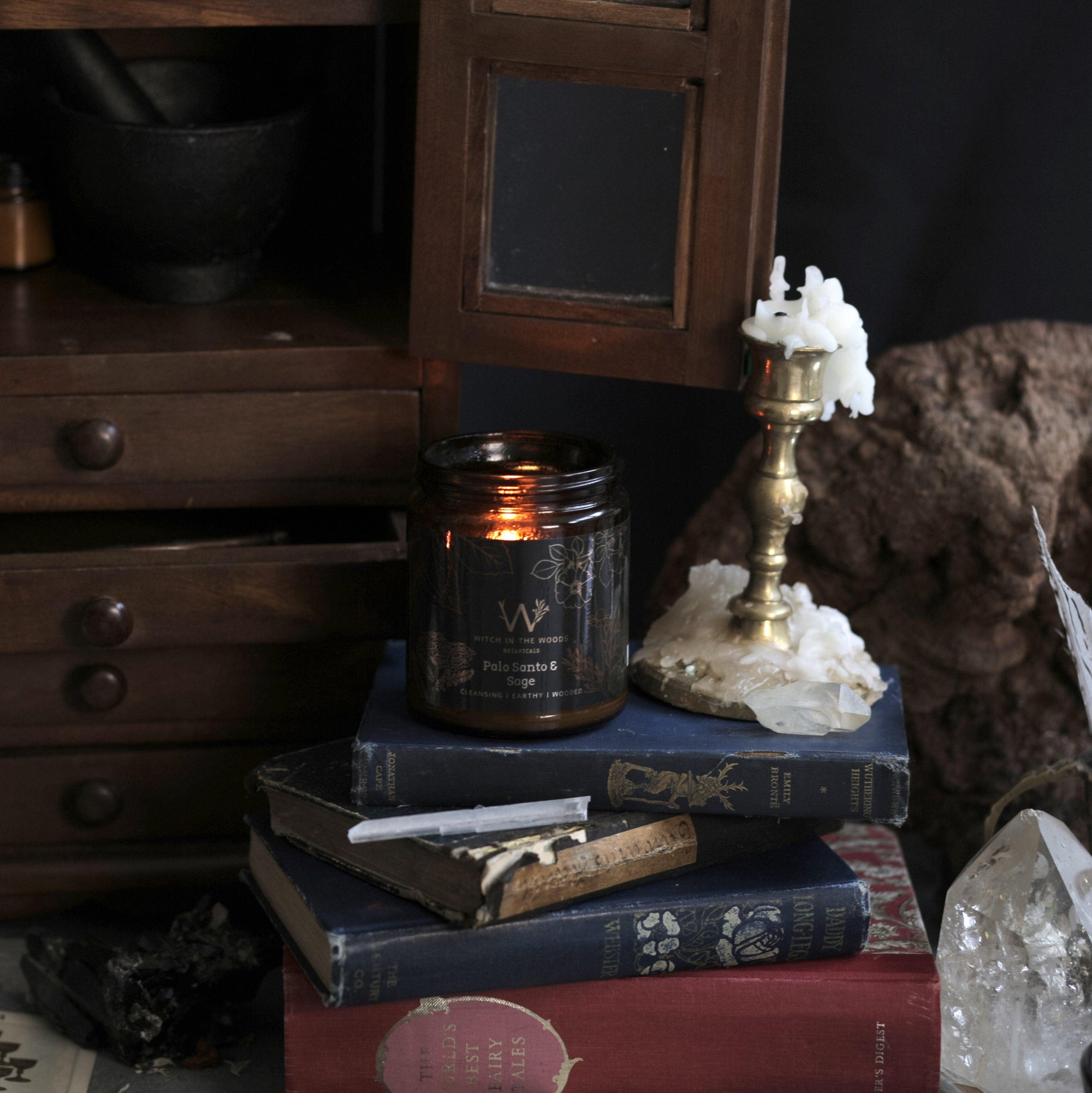 Organic Herbal Candle- Witch In The Woods
