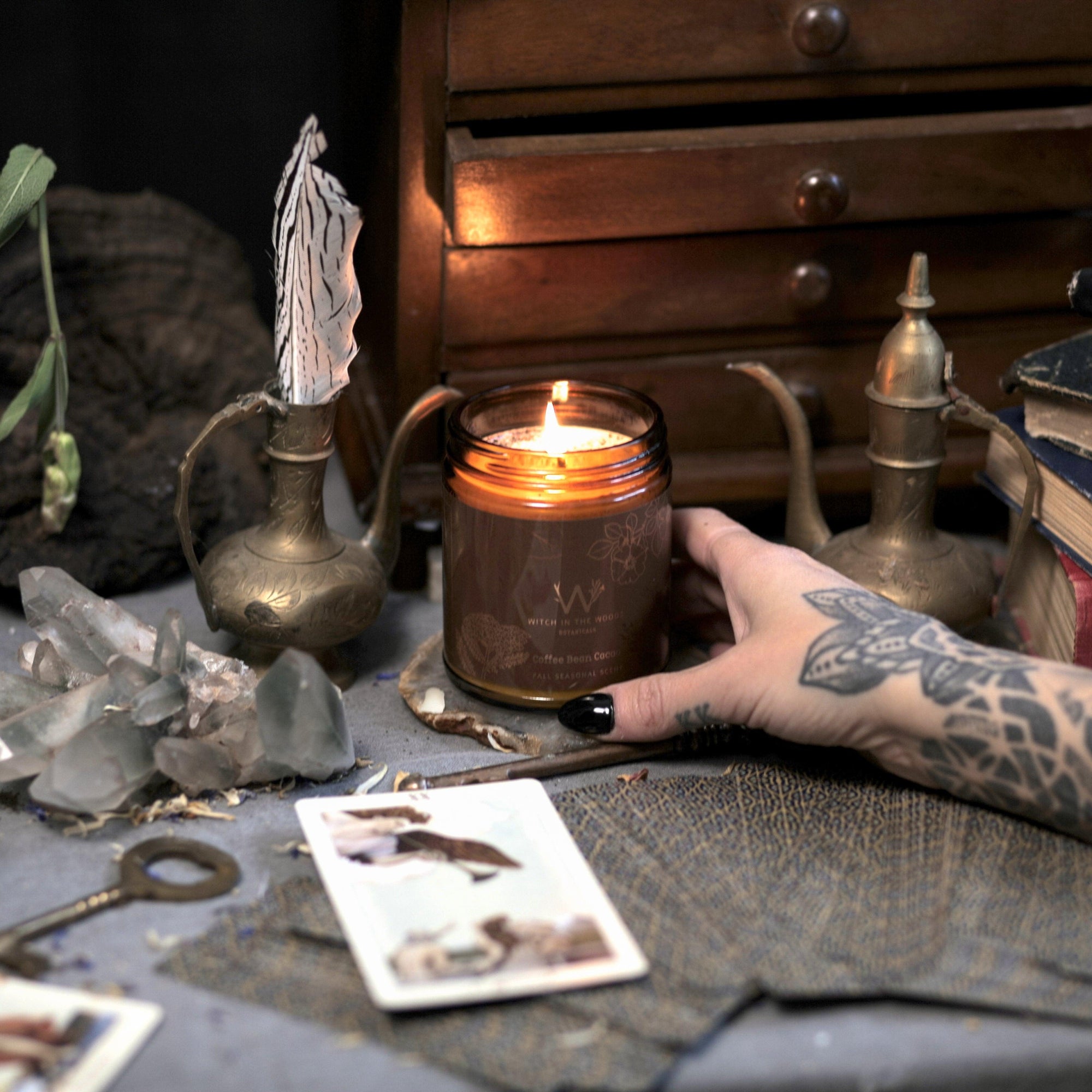 Organic Herbal Candle- Witch In The Woods