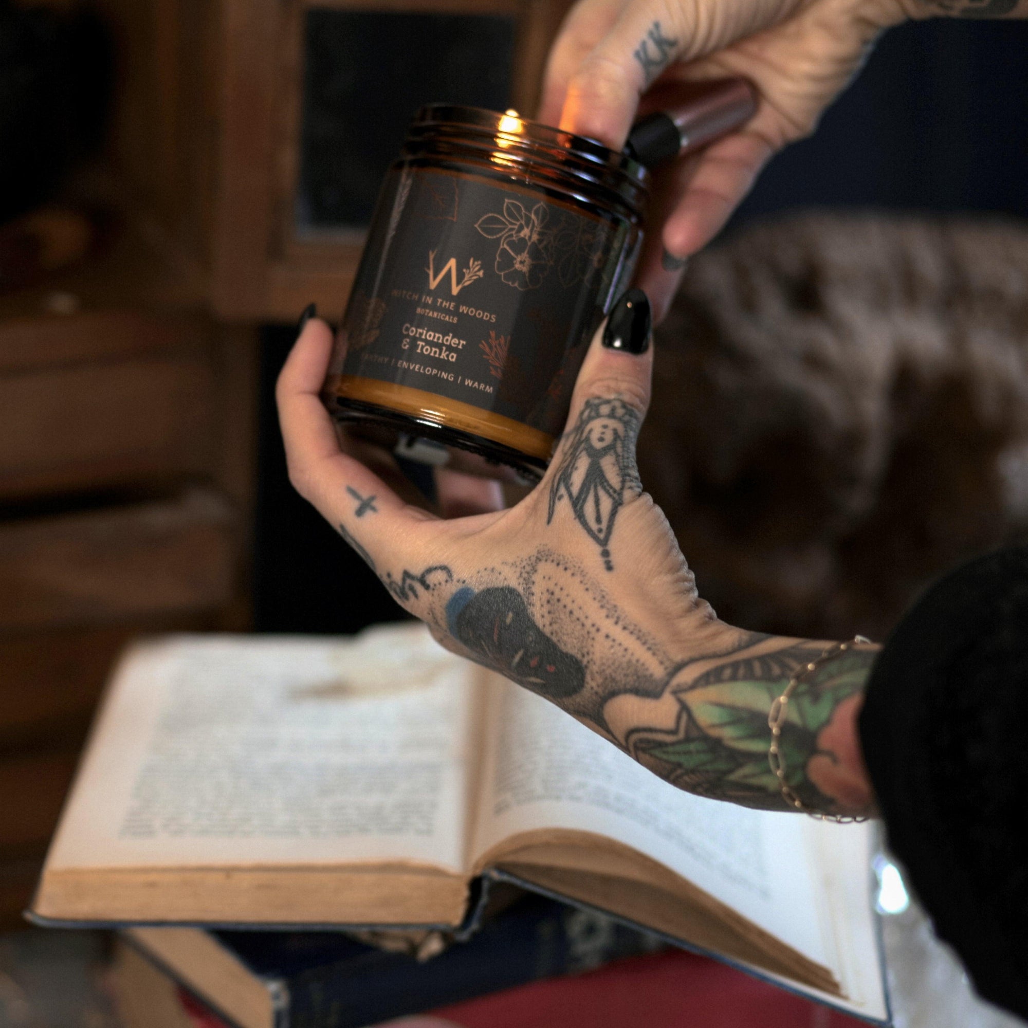 Organic Herbal Candle- Witch In The Woods