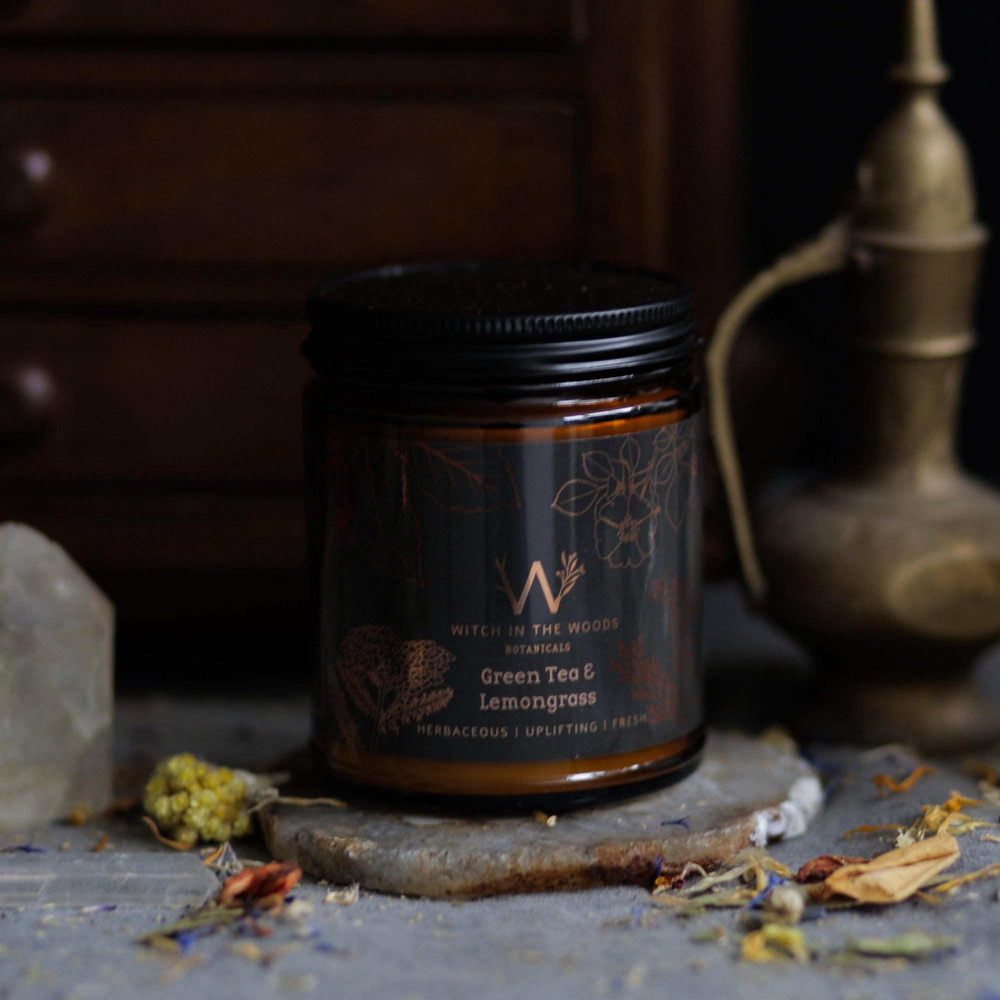 Organic Herbal Candle- Witch In The Woods