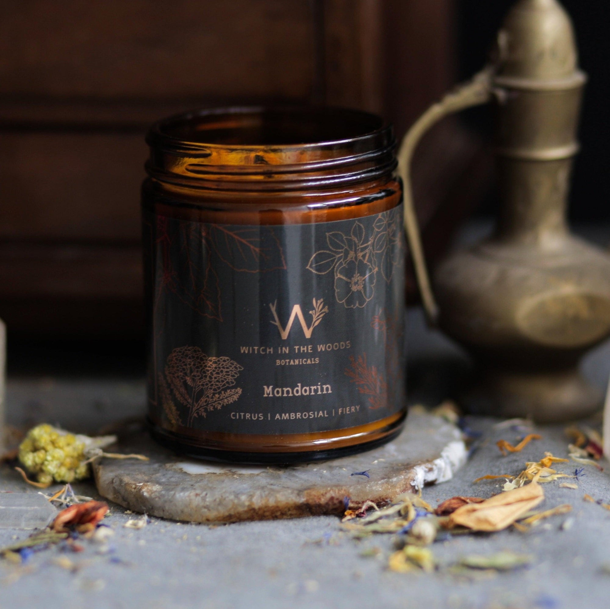 Organic Herbal Candle- Witch In The Woods