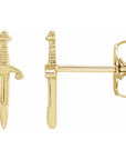 Gold Dagger Studs