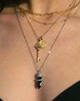 Onyx Crystal Snake Necklace