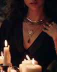 Onyx Crystal Snake Necklace